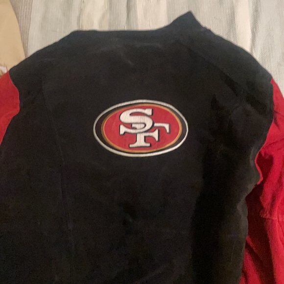 Genuine 49ers suede Jacket with original tags and red interior. - Picture 4 of 4